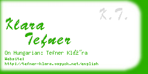 klara tefner business card